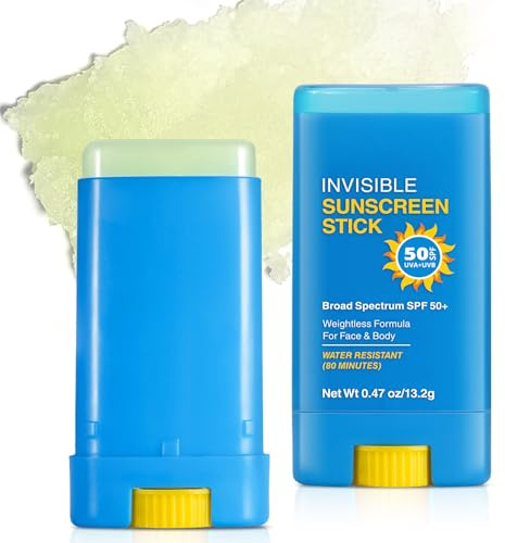 Sonnenschutzstick, Wasserfester Sonnenschutz LSF 50+, Schnell Einziehende Sonnencreme Stick, Gegen Hautirritationen, Geeignet für Alle Hauttöne, Natur Sunscreen Stick 13g