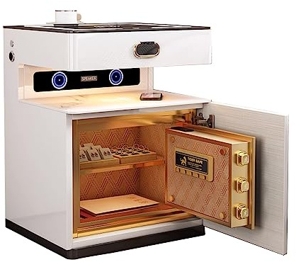 Table de chevet intelligente avec chargement sans fil, haut-parleur Bluetooth et éclairage LED