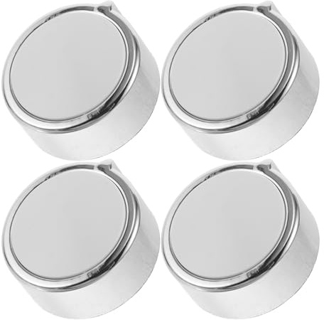 Fomiyes 4 Pezzi Manopola Timer in Plastica Argento, Ricambio | Friggitrice ad Aria, Forni e Pentole a Pressione, Controllo Cucina, Montaggio Semplice