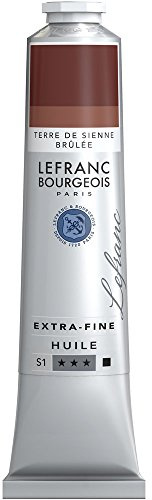 Lefranc Bourgeois Extra-Fine Oil Paint, Artists Quality, Burnt Sienna, 200ml Tube