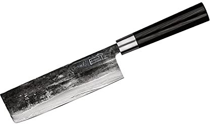 SAMURA Super 5 Damas Couteau de Cuisine Japonais Professionnel Nakiri Micarta Dureté : 60 HRC.…
