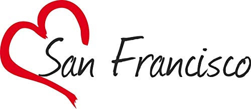 Auto Aufkleber Stadt San Francisco USA Herz Sticker ca.7x16 cm konturgeschnitten