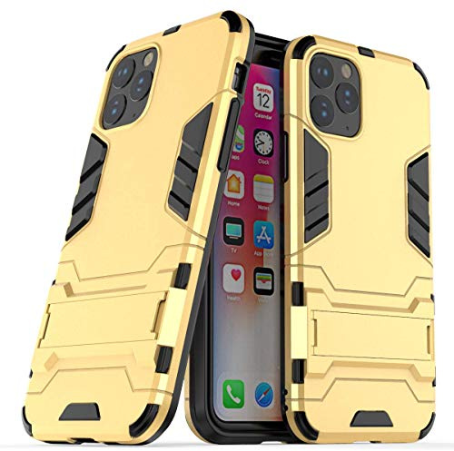 Schutzhülle für iPhone 11 Pro 2019 (2-in-1-Serie), zweischichtige Hartschale, Hybrid-Schutzhülle mit Ständer, Gold