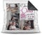Print Royal Foto-Kissen inkl. Füllung zum Selbstgestalten - für Oma - mit eigener Collage und Spruch - Bestes Fotogeschenk/Geburtstagsgeschenk - Farbkissen Rückseite Schwarz