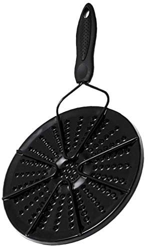 Yardwe Induction Hob Protector Heat Diffuser Plate Flame Reducer Enamel Flame Guard Simmer Ring Hob Protective for Home Kitchen Cooking Black Tagine