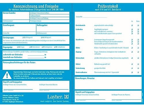 Layher FG Kennzeichnungsblock