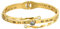 JewelryWe Schmuck Armreif Damen Römische Ziffern Edelstahl Strass Armband Armspange mit Gravur Geschenk für Frauen Mädchen Muttertag Valentinstag Gold