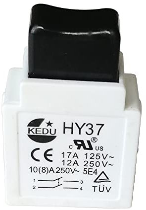 HY37 HY37B Lock OFF ON Lock Dustproof Trigger Switch for Hand-Held Electric Garden Tools Mower, 2-PACK (HY37)