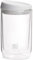 BU Products Reusable Double Walled Glass Coffee Cup | Travel Mug | Splash Proof Antibacterial Lid | BPA Free | Cappuccino Latte Flat White Glass Mugs | Vacuum Insulated | 12oz/340ml Snow White