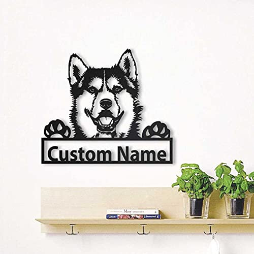 Personalisierte Siberian Husky Dog hölzern Zeichen Kunst | Benutzerdefinierte Siberian Husky Dog hölzern Zeichen | Hundegeschenke lustig | Hund Geschenk | Tierische Sitte