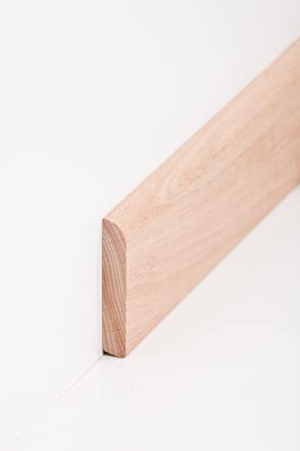 Holzfußleiste 10 x 58 mm abgerundet 240 cm Buche roh Fußleiste Fußbodenleiste Massivholz Boden Fußboden Teppich Tapete Parkett Südbrock