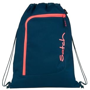 satch Sportbeutel Turnbeutel für Mädchen und Jungen mit Reißverschlussfach, 12 Liter, am satch Rucksack fixierbar