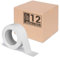 verpacking Premium Panzertape 50 m x 48 mm Weiß Gewebeband Gaffa Tape Reparaturband hohe Klebekraft Klebeband mit Naturkautschuk-Kleber (12 Stück)