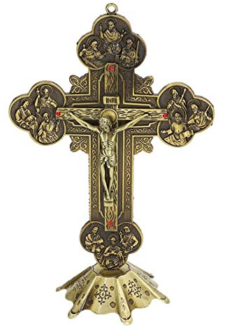 Jesus Kreuz Statue, Tischplatte Korpus Kruzifix Kreuz Jesus Christus Statue Jesus Kreuz Kruzifix Figuren Harzfiguren Schwarz