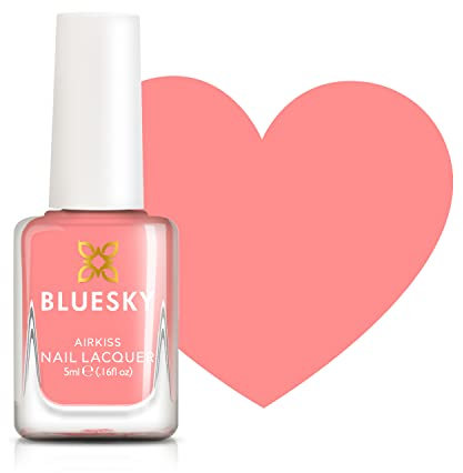 Bluesky Kids Nail Varnish – SEA SHELL, Coral. Easy Peel-off, Non-Toxic, Water- based, Odour-free Nail Polish for Kids, 5ml