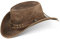 Black Forest Fox Buffalo Bill Herren Damen Western Cowboy Leder Hut Vintage Brown Größe M