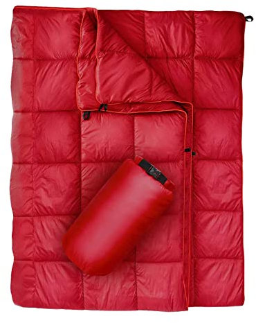 GLORSIGN Geschwollene Outdoor-Campingdecke, leichte Daunen-Alternative, geschwollene bedruckte Camping, groß, ultra-warm, Hängematte, Oberseite, Steppdecke, wasserdichte Decke für Reisen, Picknick,