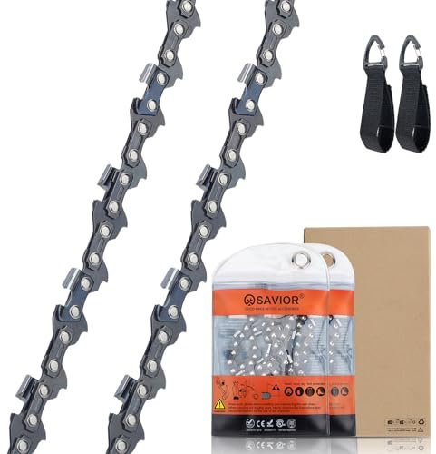 2-Pack 12 inch Chainsaw Chains Fits for Stihl MS170 MS171 MSE170C, Low Kickback Saw Chain 3/8 LP Pitch .043 Gauge 44 Drive Links
