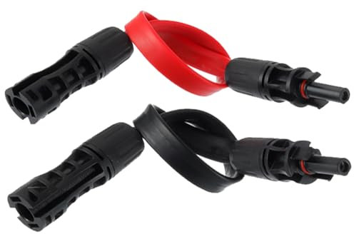 HUAREW Cavo di prolunga solare da 6 mm² 10AWG, 1 paio cavo di Prolunga Solare Fotovoltaico Altamente Flessibile per impianto solare PV