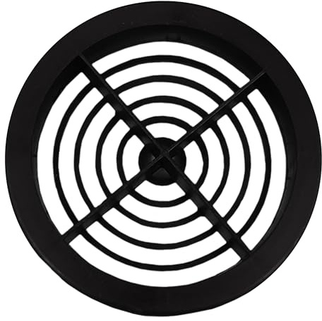 HomeSmart 4 Pack 68mm Black Plastic Round Soffit Air Vents UV Resistant UPVC Push-in Roof Disc for Fascia Long-Lasting, and Weatherproof Circular Soffit Vent for Optimal Ventilation