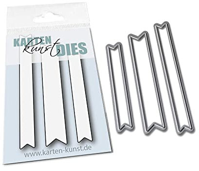 Karten-Kunst Stanzschablone kk-D195 Stanze Mini Textrahmen Wimpel Schneideschablone