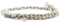 Nato Cuff - Geflochtenes Baumwollarmband 4mm- Handgefertigt in Frankreich - Herren Damen Verstellbares Juwel (Braun-Weiss) (Grau Weiss Beige)