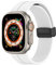 Magnet Armband für Apple Watch Ultra/2 Armband 49mm 46mm 45mm 44mm 41mm 40mm 38mm 42mm Herren/Damen,Weich Silikon Sport Band für Apfelband iWatch Series 10/9/8/7/6/5/4/3/2/SE,Weiß
