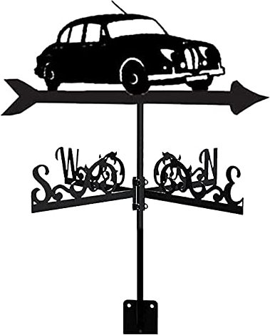 Wetterfahne, handgefertigt, Wetterhahn, Bauernhaus, schwarz, Edelstahl, Wetterfahne, Richtungsanzeige für Außenbereich, Dach, Garten, Halterung, Hof, Dekoration, schöne Dekorationen