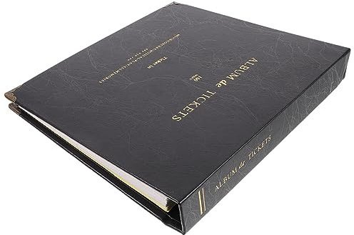 NUOBESTY Multifunktionales Ticket Aufbewahrungsbuch - Sammelalbum FüR Konzert-, Film-, Zug- Und Flugtickets, Kompaktes Erinnerungsbuch FüR Reisen Und Veranstaltungen, Schwarz