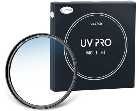 VILTROX Filtro de Protección UV MC de 67mm, UHD Filtro UV de Objetivo de Cámara, Revestimiento Ultra Duro, Nano Revestimiento, Hidrofóbico, Resistente a los Arañazos, Filtro para Objetivo 67mm