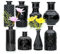 Brajttt Lot de 8 Mini vases Noirs en Verre pour décoration de Maison, Bureau, Chambre, Salon, Mariage
