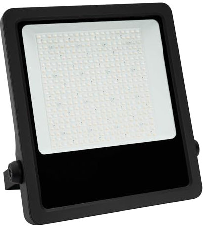 Ledvion - Projecteur LED (200 Watt, 4000K, 28.000 lumens, IP65), Connexion Rapide Incluse, Garantie 5 Ans, Lentille Asymétrique et Support Mobile