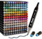 ABEIER 204 Farben Marker Set Filzstifte Set, Alkohol Marker Twin Tip Marker Textmarker Stift Set, Alkoholmarker für Kinder Erwachsene Manga Skizzieren Kalligraphieren, Ausmalen mit Tragetasche