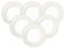 Wilmax - Assiettes avec motif doré - 6 pièces - Ø 28 cm - plates en porcelaine blanche - Assiettes de table - Lavables au lave-vaisselle - Assiettes à petit-déjeuner - Assiettes à dessert