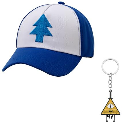 MELLIFO Dipper Hat bestickt blau Dipper's Cap Baseball Cap Schlüsselanhänger, Blau, S/L