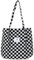 Bikasun Groß Umhängetasche Damen Cord Schultertasche Strandtasche Cord Tasche Crossbody Tasche Shopper Tote Bag Einkaufstasche Handtasche Shopper für Einkaufen Schule Schachbrettmuster