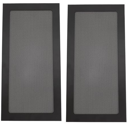 2Pcs Dust Filter for Computer Cooler Fan, Magnetic Frame PC Case Dust Proof Filter Cover, 120x240mm PC Cooler Fan Dust Filter (Black)