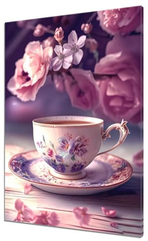 Peinture Numero Adulte, Tasse Kit de Peinture à l'huile sur Toile par Numéro, Fleur Peinture par Numéros pour Enfants ou Débutants, Paint by Numbers for Adults avec Pinceaux et Pigment 40x50cm J-1