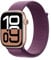 Apple Watch Series 10 GPS + Cellular 42 mm Smartwatch with Rose Gold Aluminium Case with Plum Sport Loop - One Size. Fitness Tracker, ECG App, Always-On Retina Display, Carbon Neutral