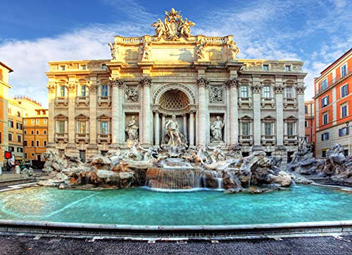 Puzzle da 1000 pezzi, puzzle di carta, per adulti, motivo: Trevi Fontana Roma Italia, puzzle fai da te, 38 x 52 cm