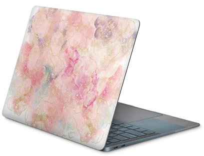 Skins4u Laptop Aufkleber, Notebook Skin Schutzfolie, Seidenmatt, Kratzfest, Blasenfrei, Selbstklenend Vinylfolie Rückstandslos Entfernbar 10 bis 17 Zoll Laptops (Deluxe Pink, 33,0 x 22,0cm)