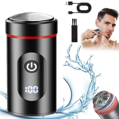EONDEVO Elektrischer Mini Rasierer, 8 * 3cm 7000rpm Mini Portable Electric Shaver IPX7 Wasserdicht 90 Tage Längere Nutzung für Zuhause, Auto, Reisen