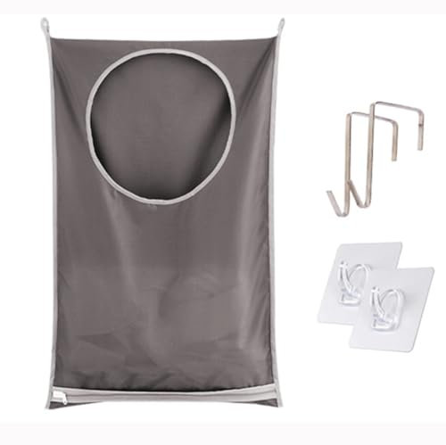 Wäschesack zum Aufhängen,Wäschebeutel Tür Wäschesammler Mit 2 Extra Edelstahl Türhaken Wäschekorb Tasche Wird In Schlafzimmerschränken Türen Wänden (77x50cm)