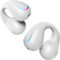 SHIJIAET Open Ear Bone Conduction Headphones Bluetooth 5.3 Wireless Open Clip Ear Earbuds Built-in Mic with Ear Hooks 60 Hours Playtime Sport Earphones IPX7 Waterproof for Fitness Running （White）