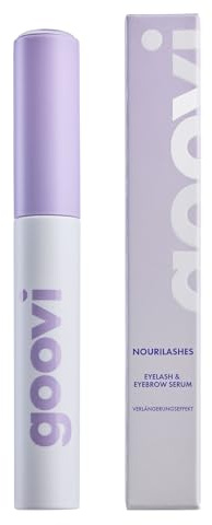 GOOVI Nourilashes Eyelashes & Eyebrows Serum | Wimpern- & Augenbrauenserum mit Biotin & Peptiden, Für längere, dichtere & stärkere Wimpern in 28 Tagen, 8ml