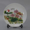 SLSKO Plato de Porcelana Qing Lotus de 26,5 cm, Adornos Antiguos, Plato Colgante Antiguo, decoración