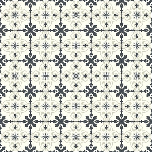 Vinyl Flooring Regal Tile Effect Easy DIY Elegant Vinyl Flooring Roll | Non-Slip Easy Clean Waterproof Lino Vinyl Floor | Kitchen Bathroom Hallway Flooring (Regal Tile, 3m x 4m)