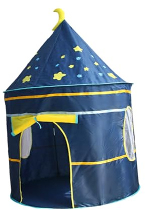 SOPOTUTU Spielzelt Prinzessinnen Schloss Tragbares Zelt für Drinnen Kreatives Spielhaus für Mädchen mit Blau