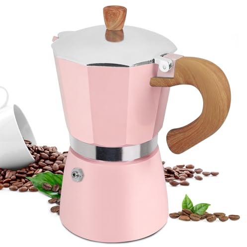 Supvision 3 Cup Moka Pot Aluminum 150ml Italian Coffee Maker Stovetop | Espresso CoffeeMakers Mocha Pot Percolator Greca Coffee Maker for Electric Ceramic Stove Portable for Easy Brewing