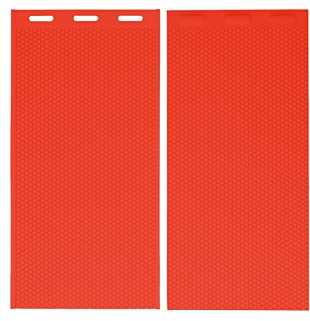 2 stampi in silicone per cera d'api da 5,4 mm, stampo a pressa per fogli cerei, forniture per apicoltura 44x28 cm (Rossa)